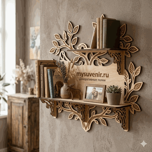 Декоративные полки из фанеры