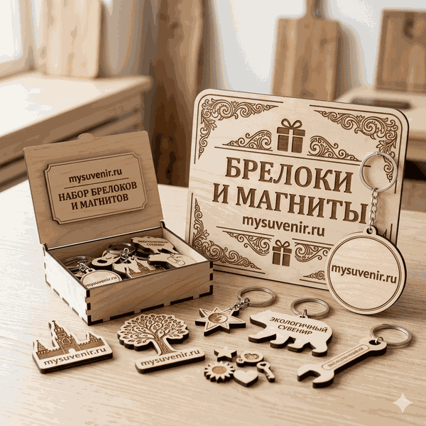 Деревянные брелоки