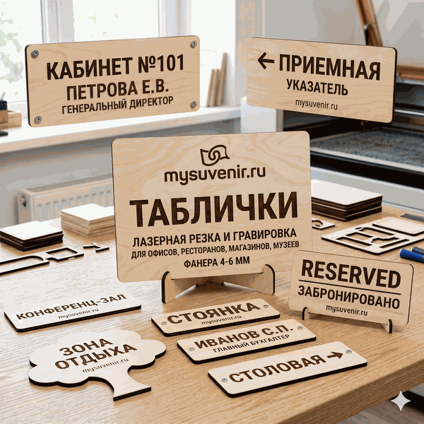 Деревянные таблички для интерьера