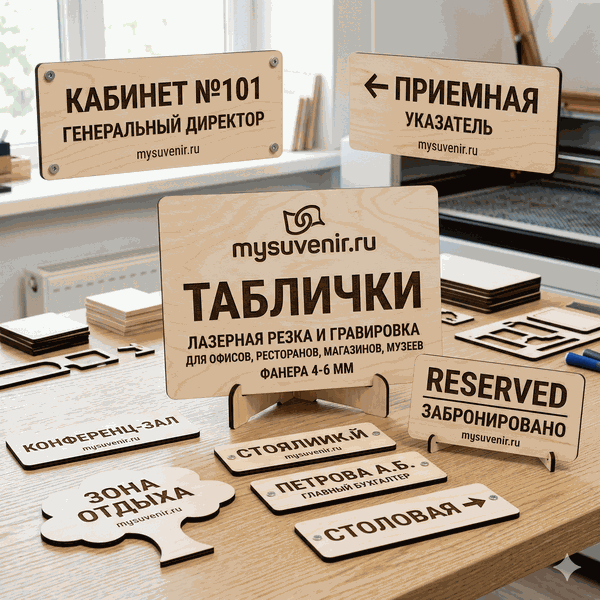 Деревянные таблички для заведений
