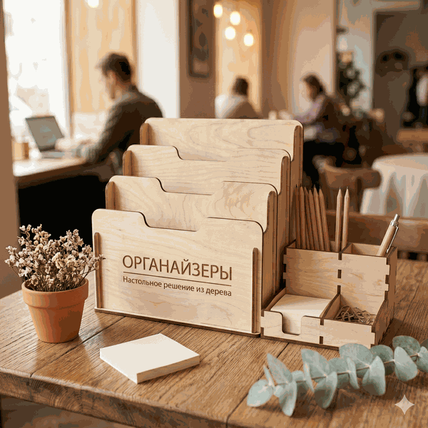 Настольные органайзеры из дерева