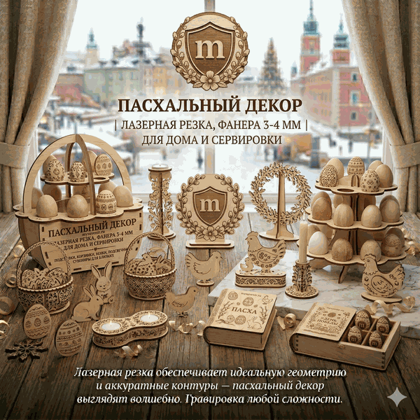 Пасхальные подарки из дерева