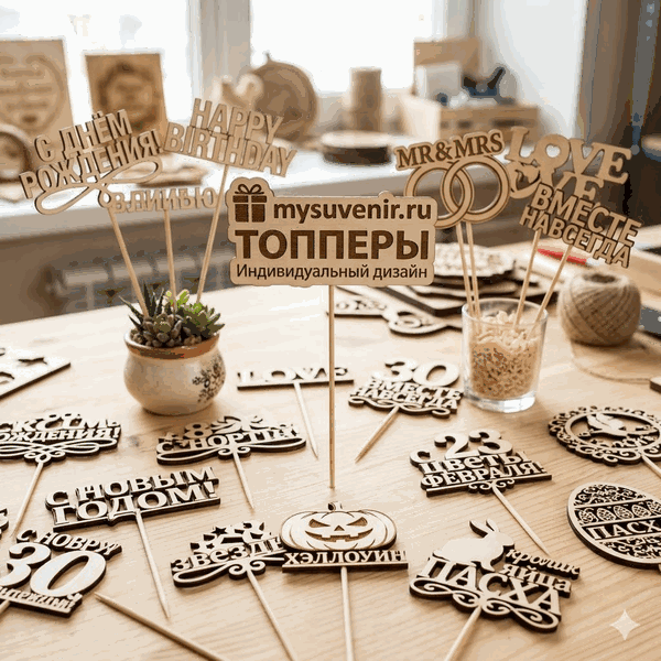 Топперы из дерева